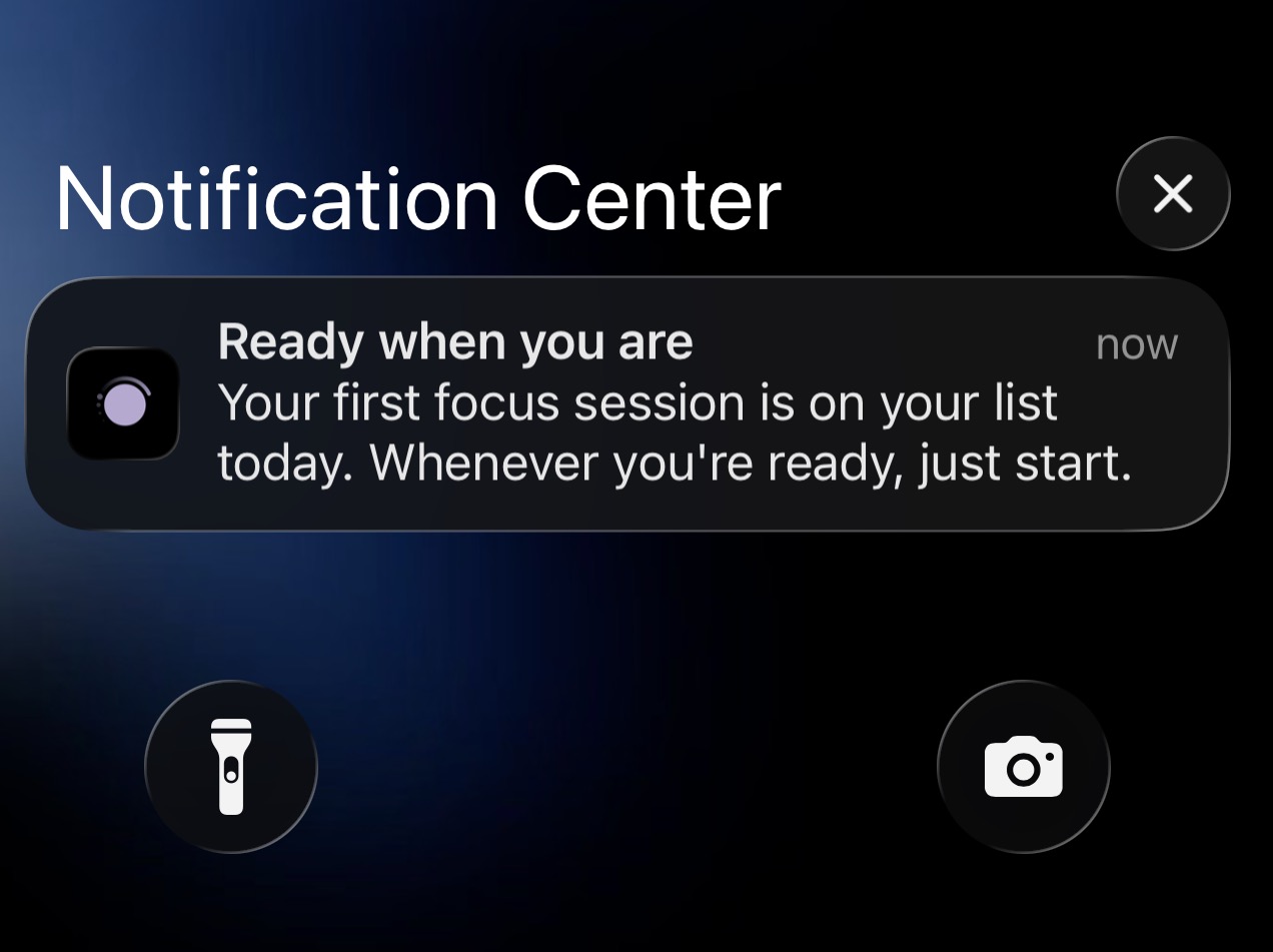 Aatram smart nudge notifications on iPhone lock screen